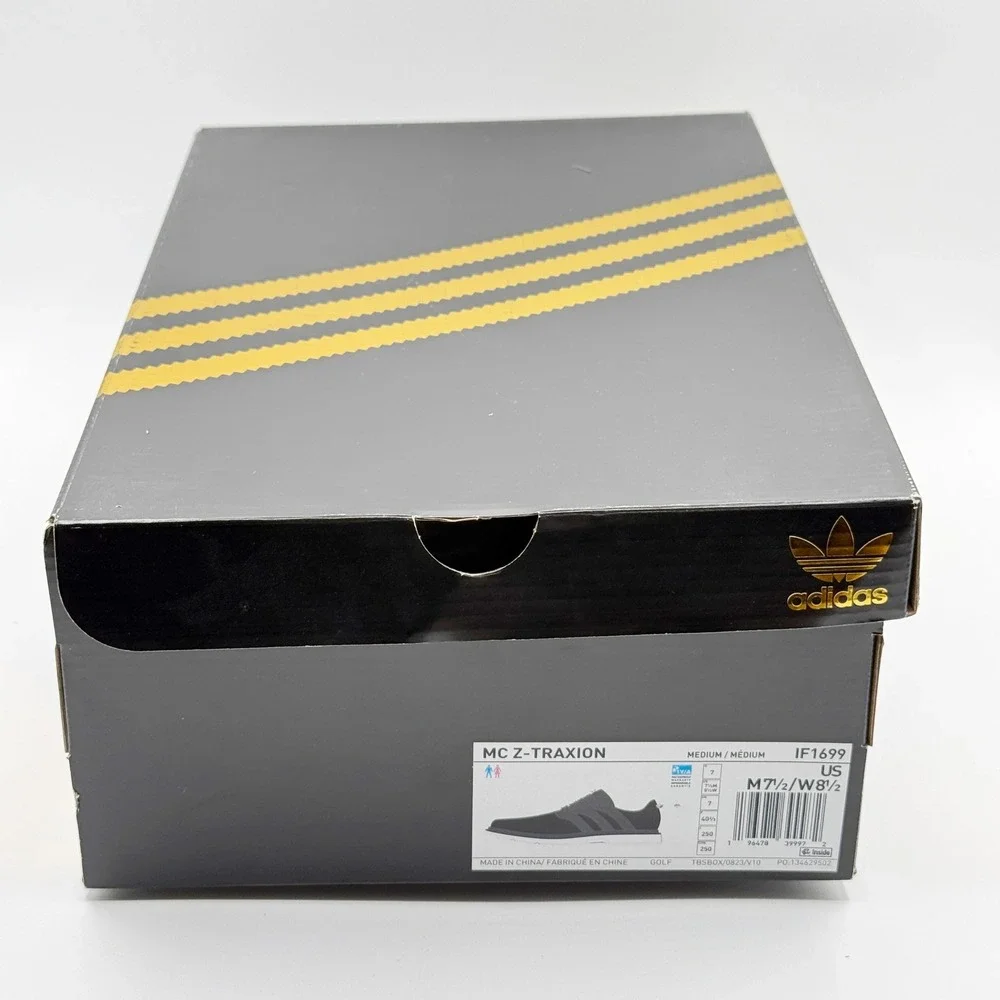 Adidas MC Z-Traxion Spikeless Golf Shoes Size 7.5 Mens Black White IF1699, NEW